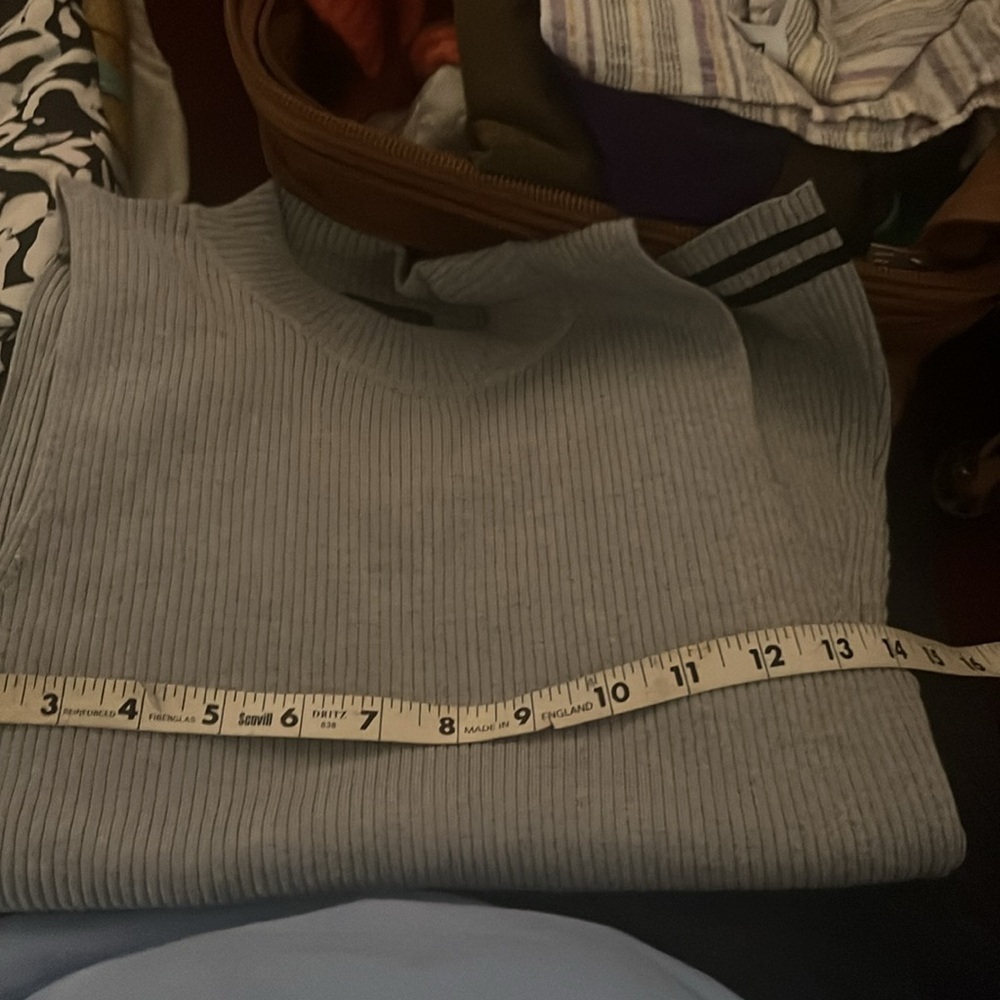 COPY - Rag & Bone Gray Ribbed Tank Top with Mandarin Collar - Picture 8 of 9